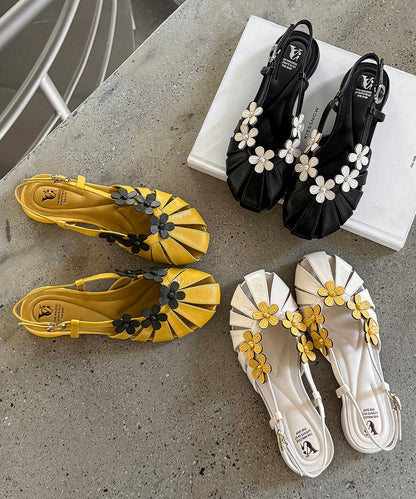 Dame Sandaler med Blomsterdesign og Hulmønster 4