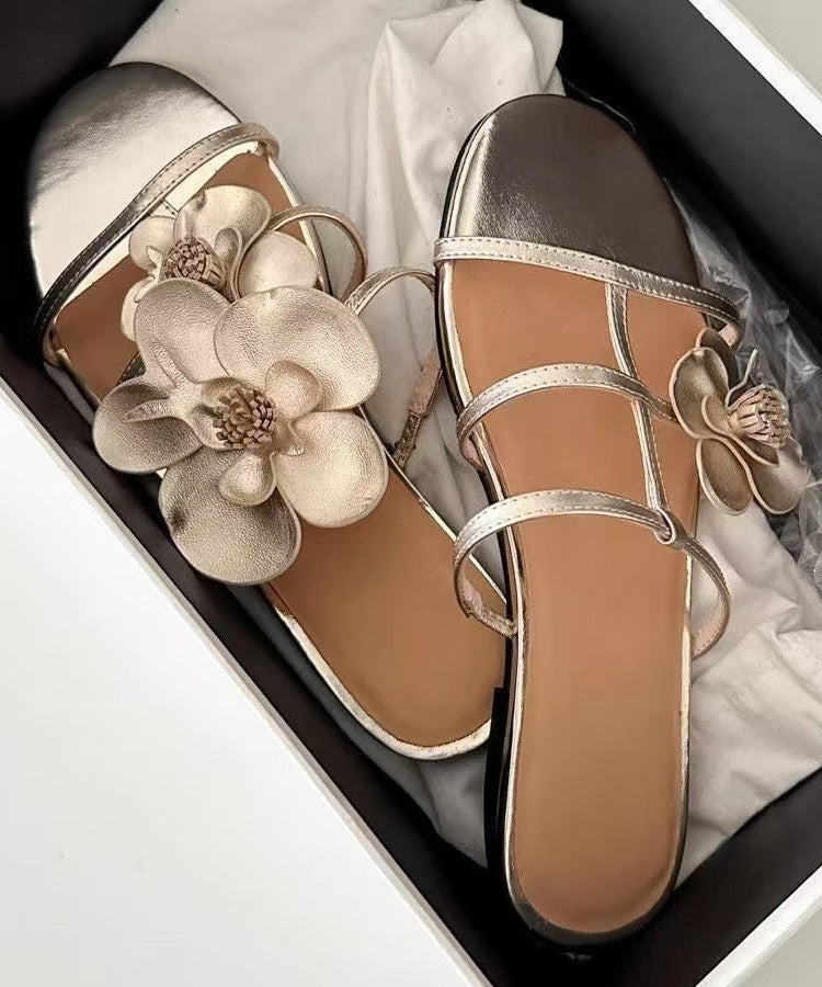 Dame Sandaler med Blomsterprint og Åben Tå 1