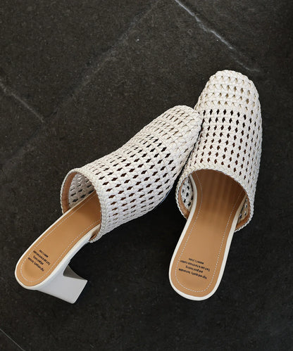 Dame Sandaler med Chunky Hæl og Vævet Design 3
