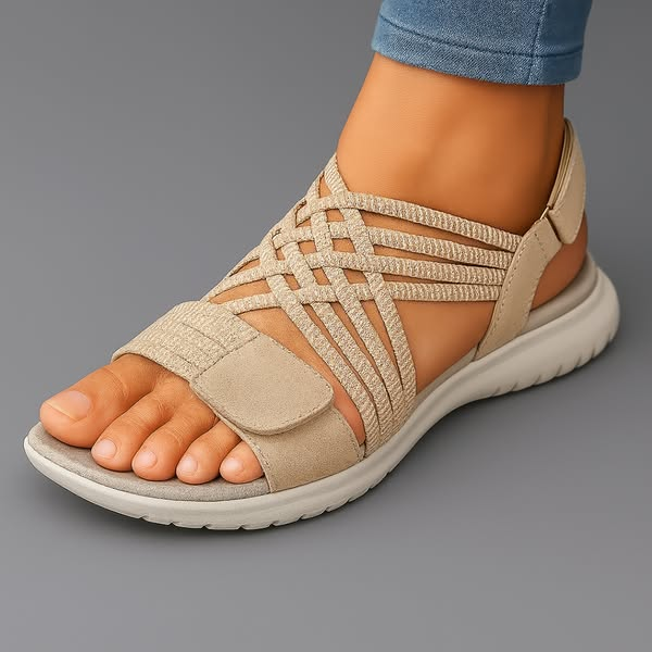 Dame Sandaler med Justerbar Rem og Rund Tåkappe 3