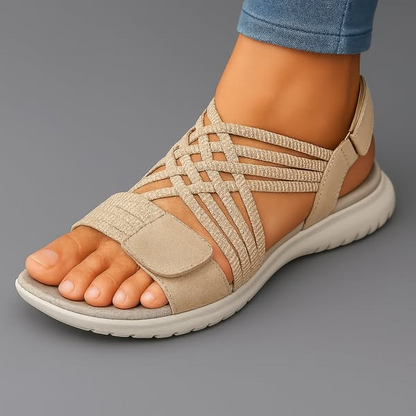 Dame Sandaler med Justerbar Rem og Rund Tåkappe 3