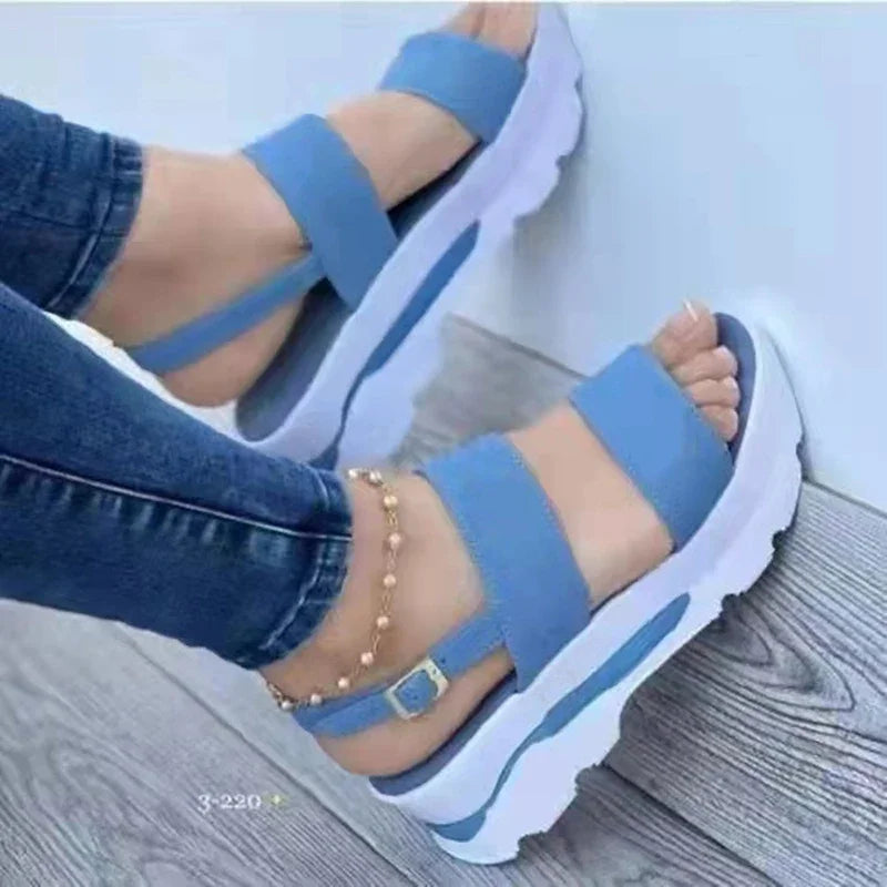 Dame Sandaler med Lav Platform - Moderne Design til Sommerbrug 2