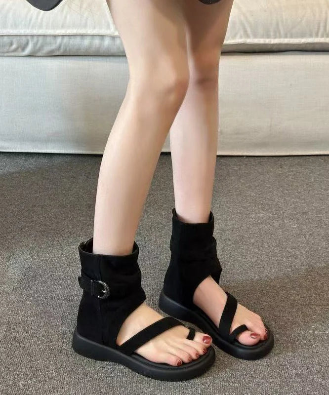Dame Sandalstøvler Peep Toe Moderne Design 1