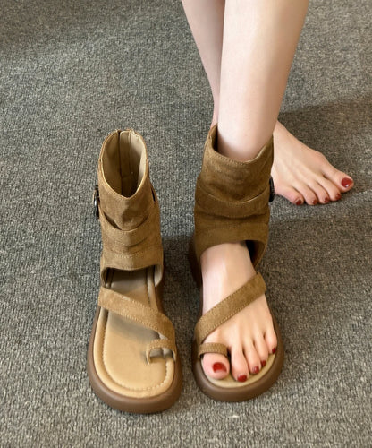 Dame Sandalstøvler Peep Toe Moderne Design 2
