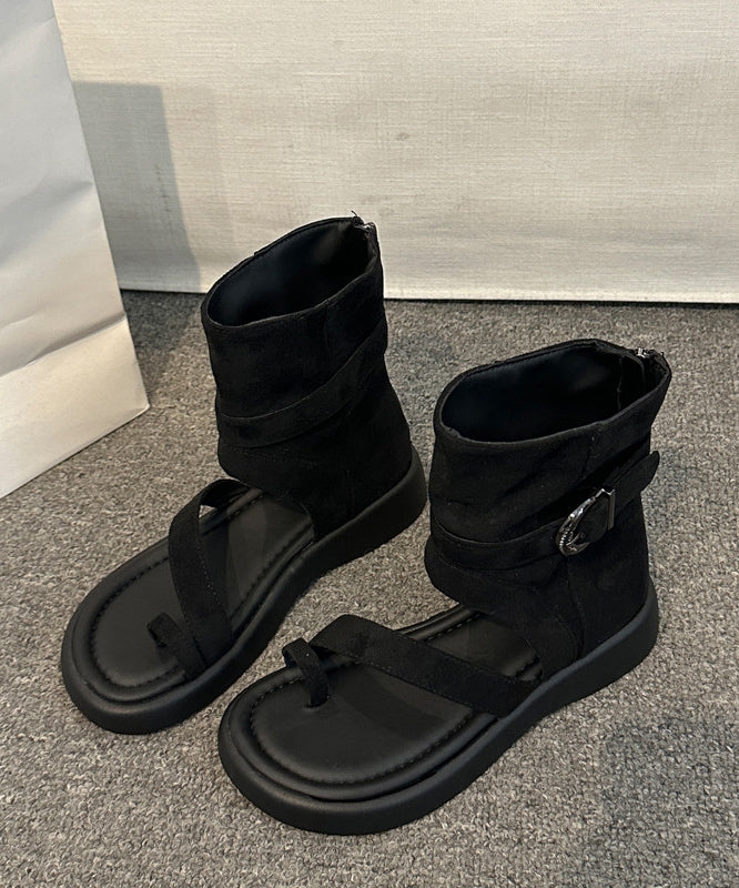 Dame Sandalstøvler Peep Toe Moderne Design 3