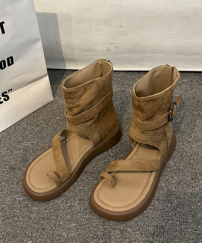 Dame Sandalstøvler Peep Toe Moderne Design 4