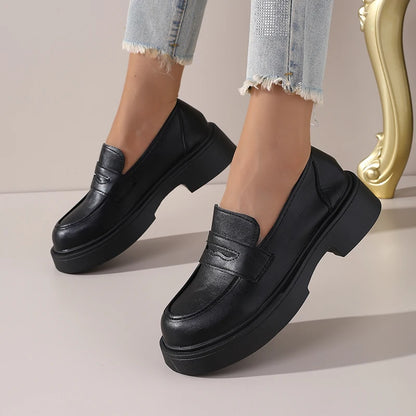 Dame Sko Retro Britisk Stil 5