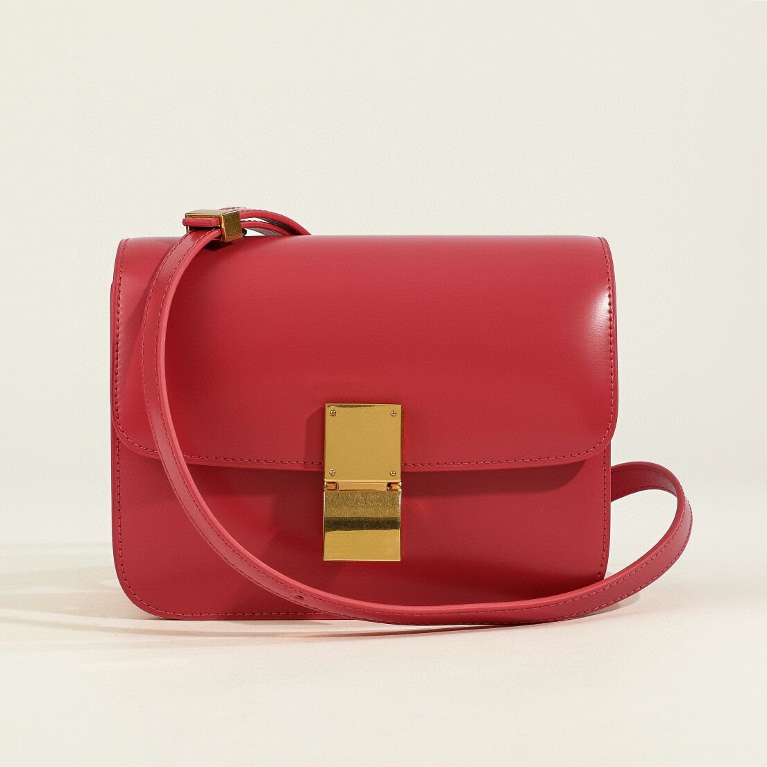 Dame Skuldertaske Flap Box Klassisk Stil 10
