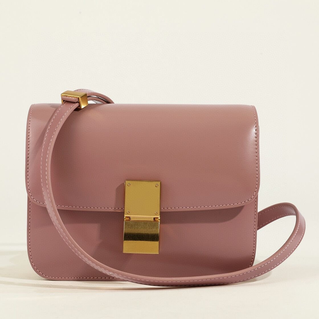 Dame Skuldertaske Flap Box Klassisk Stil 12