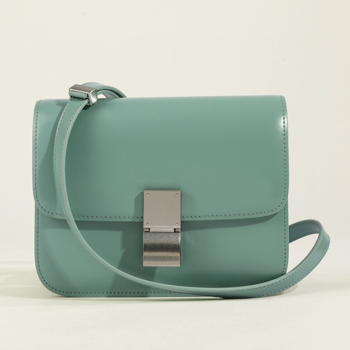 Dame Skuldertaske Flap Box Klassisk Stil 13