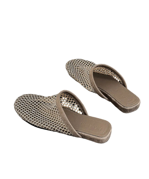 Dame Slide Sandaler med Udhulning og Dekorative Detaljer 4