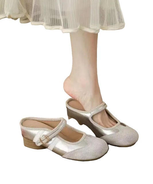 Dame Slidesandaler med Chunky Heel 0