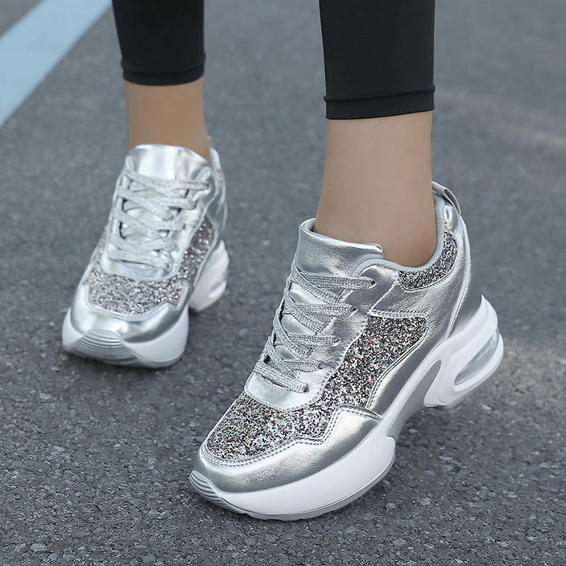 Dame Sneakers Glitrende Design Trendy Komfortabel Støttende 1