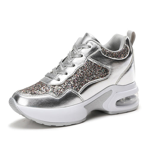 Dame Sneakers Glitrende Design Trendy Komfortabel Støttende 5