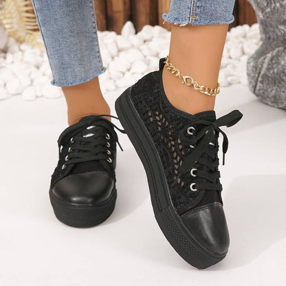 Dame Sneakers Med Blondeoverflade Casual Stil 1