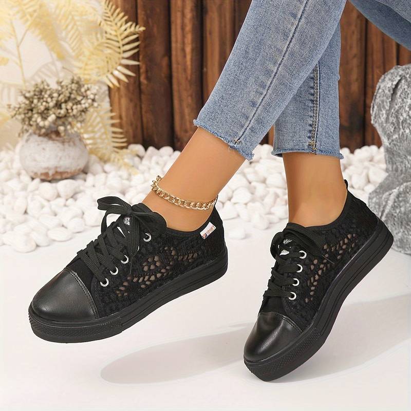 Dame Sneakers Med Blondeoverflade Casual Stil 2