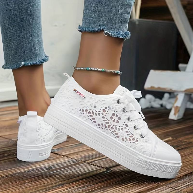 Dame Sneakers Med Blondeoverflade Casual Stil 5