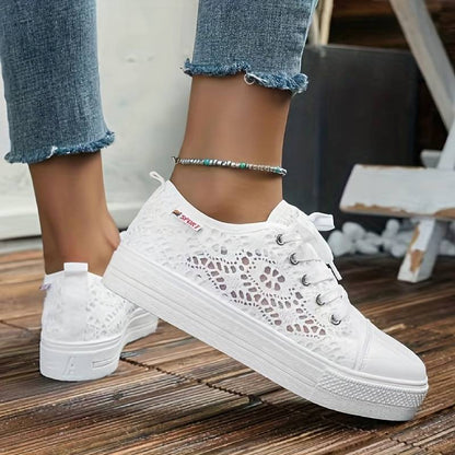 Dame Sneakers Med Blondeoverflade Casual Stil 5