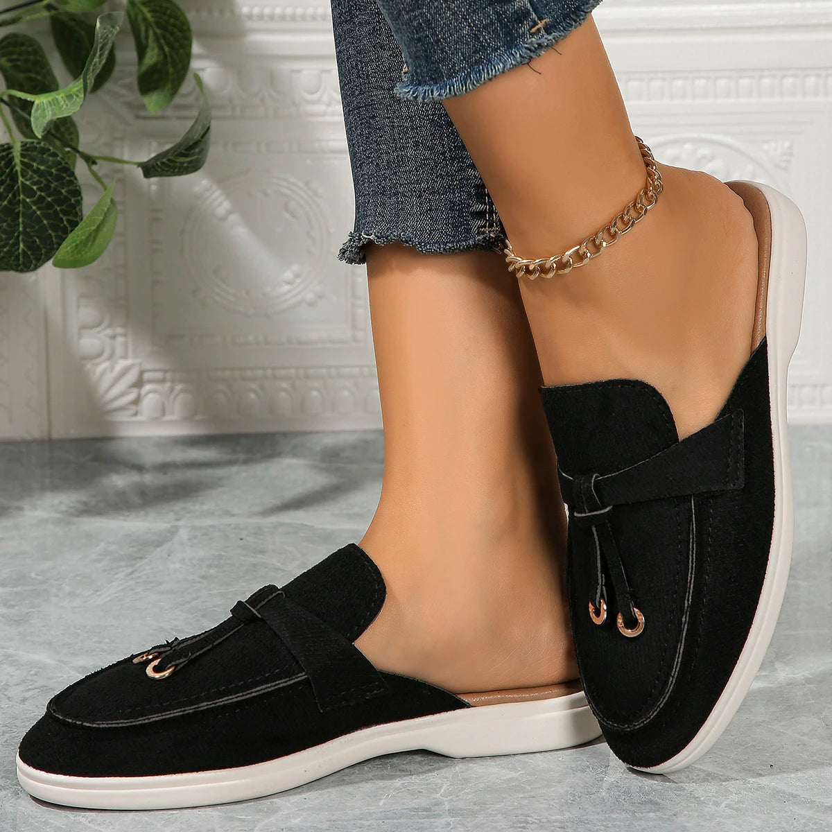 Dame Sneakers Slip-On Flade Fritidssko 6