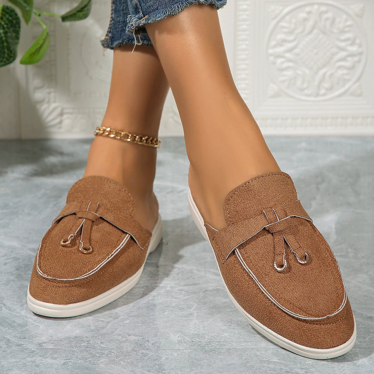 Dame Sneakers Slip-On Flade Fritidssko 8