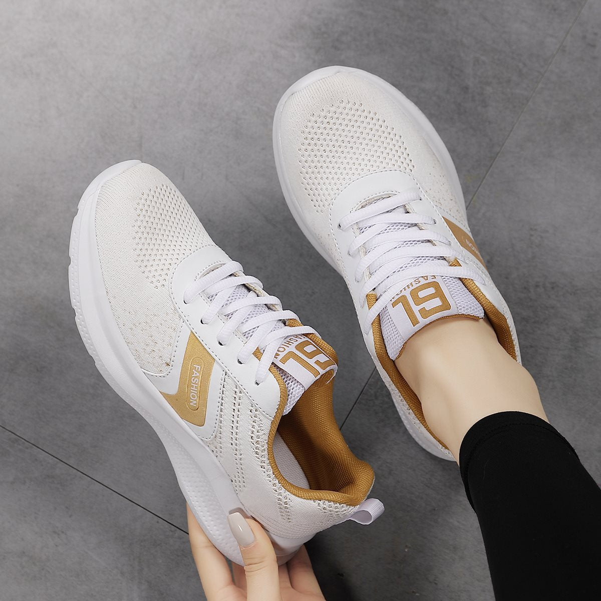 Dame Sneakers Sporty Design Moderne og Komfortable 2