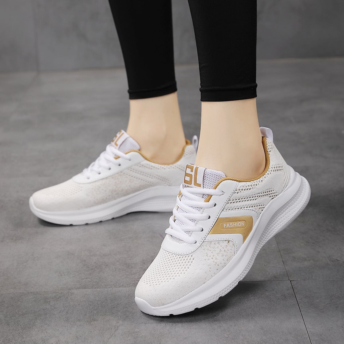 Dame Sneakers Sporty Design Moderne og Komfortable 3