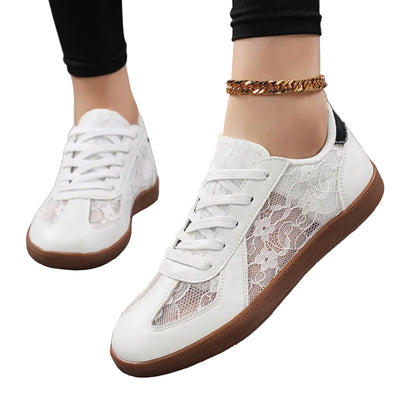Dame Sneakers med Snørebånd Sporty Stil 1