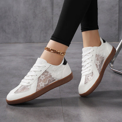 Dame Sneakers med Snørebånd Sporty Stil 3
