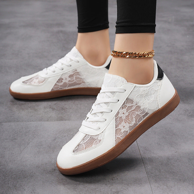Dame Sneakers med Snørebånd Sporty Stil 4