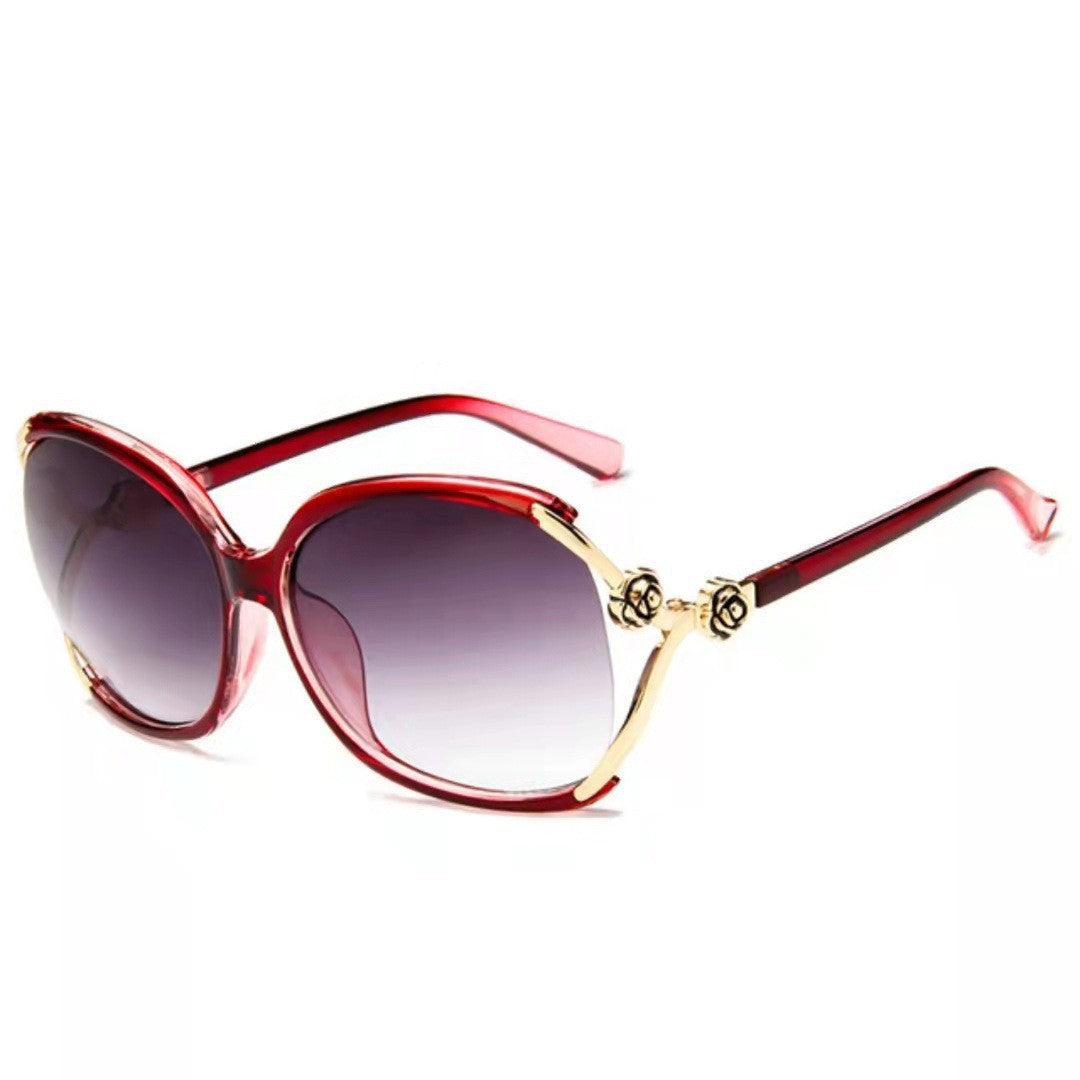 Dame Solbriller Overdimensioneret med Gyldne Accenter 5