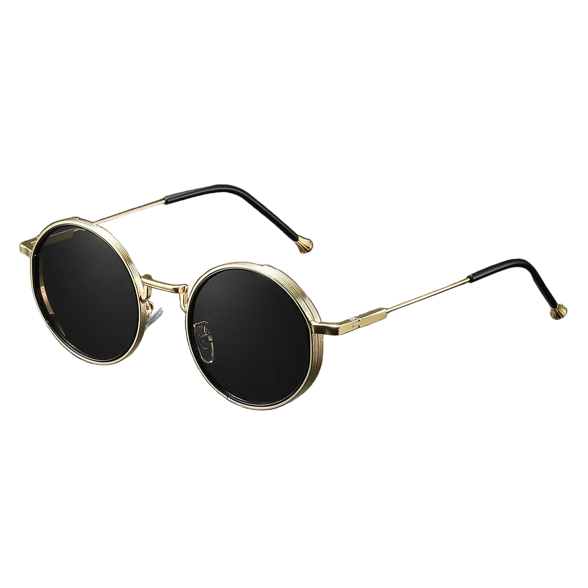 Dame Solbriller Runde med Vintage Stil og Gradientfarvede Linser 0