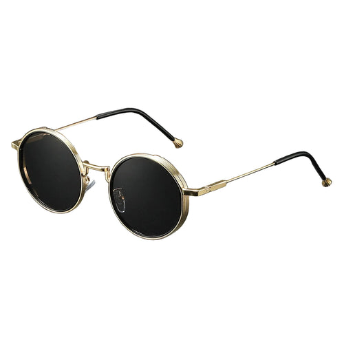 Dame Solbriller Runde med Vintage Stil og Gradientfarvede Linser 0