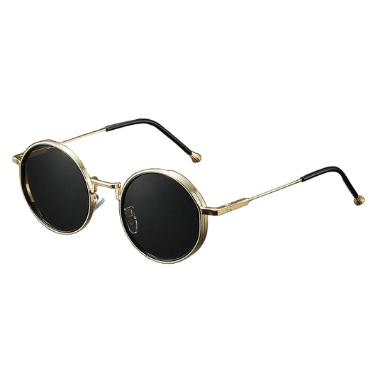 Dame Solbriller Runde med Vintage Stil og Gradientfarvede Linser 0
