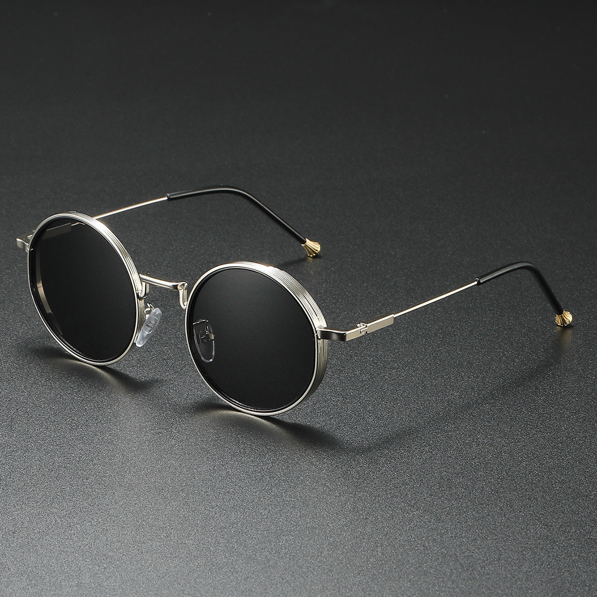 Dame Solbriller Runde med Vintage Stil og Gradientfarvede Linser 1