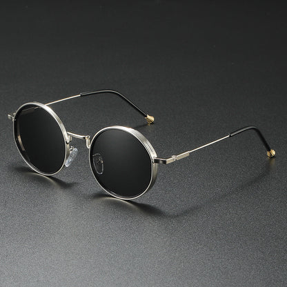 Dame Solbriller Runde med Vintage Stil og Gradientfarvede Linser 1