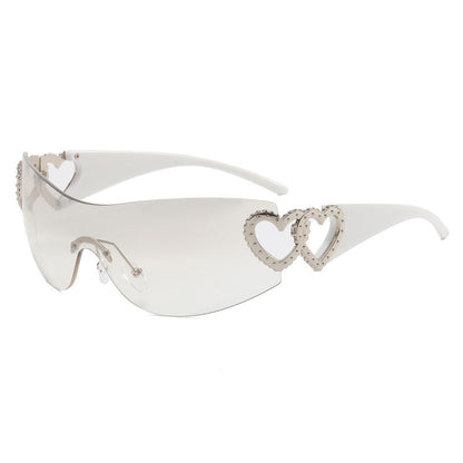 Dame Solbriller Sporty Skjold Design med UV-Beskyttelse 5