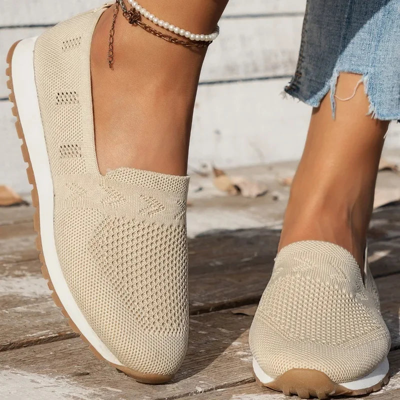 Dame Sommer Sko Slip-On Komfortabel 4