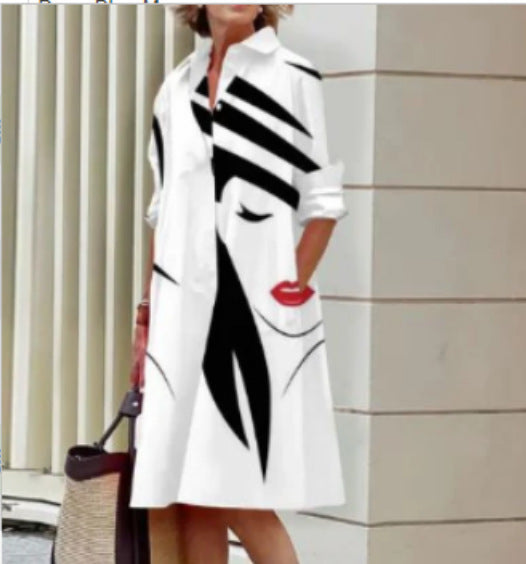 Dame Sommerkjole Med Print Elegant Design 4