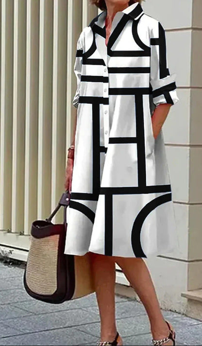 Dame Sommerkjole Med Print Elegant Design 7