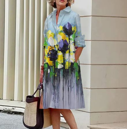 Dame Sommerkjole Med Print Elegant Design 9