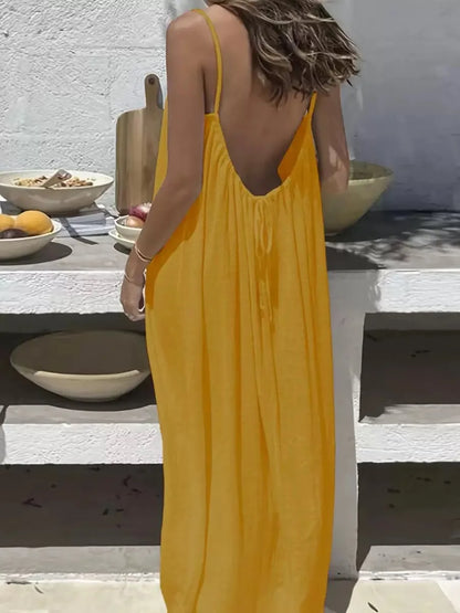 Dame Sommerkjole med Spaghetti Stropper 15