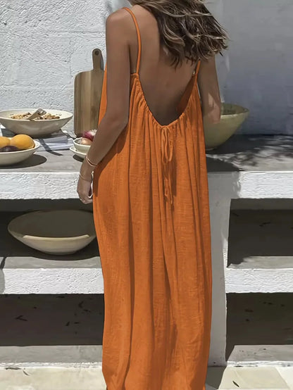 Dame Sommerkjole med Spaghetti Stropper 24