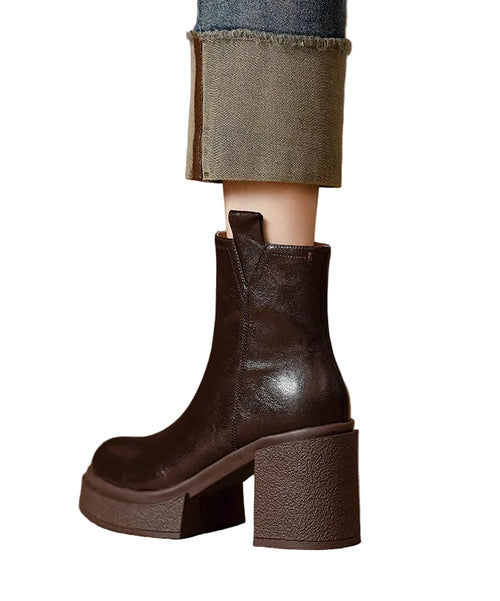 Dame Støvler Chunky Hæl 2
