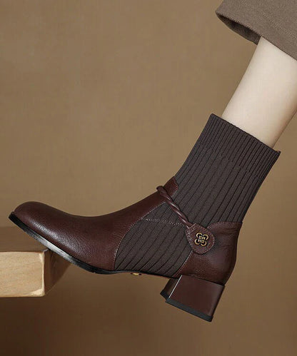 Dame Støvler Retro Sammenføjet Design 1