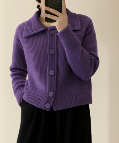 Dame Strik Cardigan Overdimensioneret Stil 3