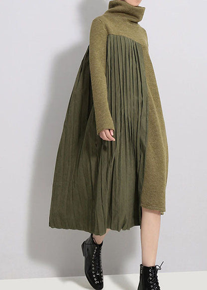 Dame Strikkjole Med Patchwork Design Moderne Stil 2