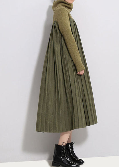 Dame Strikkjole Med Patchwork Design Moderne Stil 3