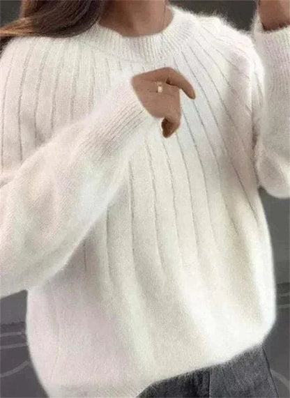 Dame Striktrøje Fluffy 2