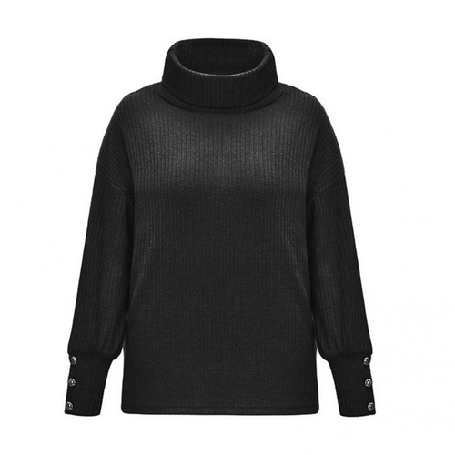 Dame Striktrøje Højhalset Oversized 2