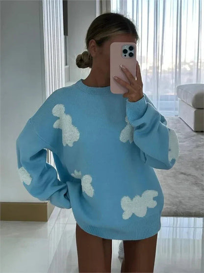 Dame Striktrøje Trendy Ribbede Detaljer 9
